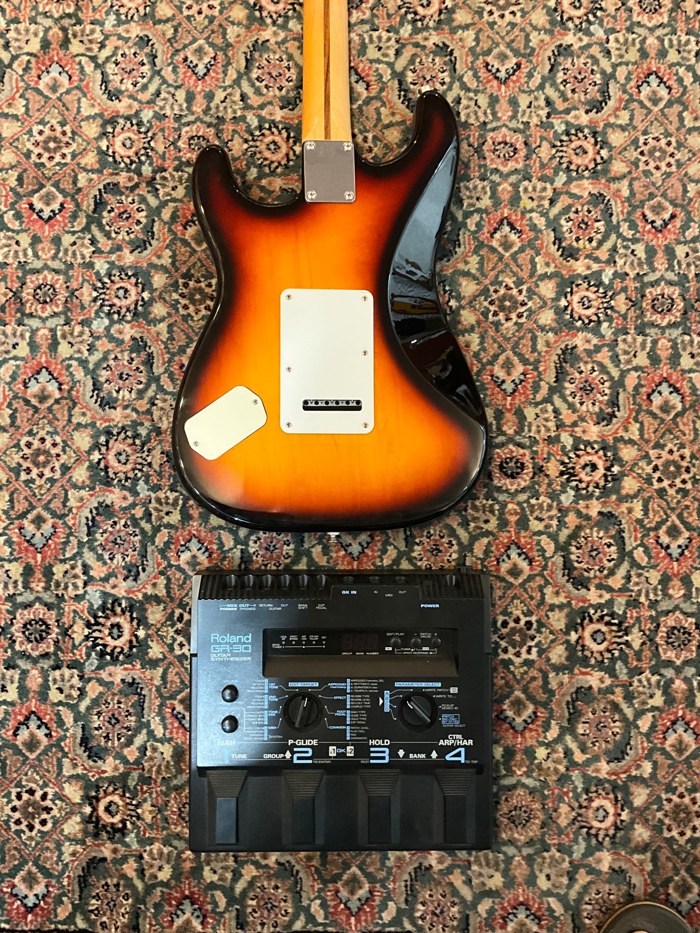 Fender Stratocaster w/ Roland GR30 synthesizer